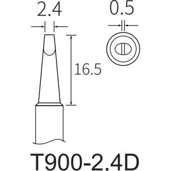 Жало клиновидное прямое ATTEN T900 2.4x0.5 мм 15A000361