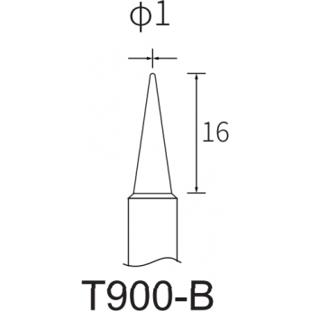 Жало коническое ATTEN T900-B, диаметр 1 мм, длина 16 мм 15A000367