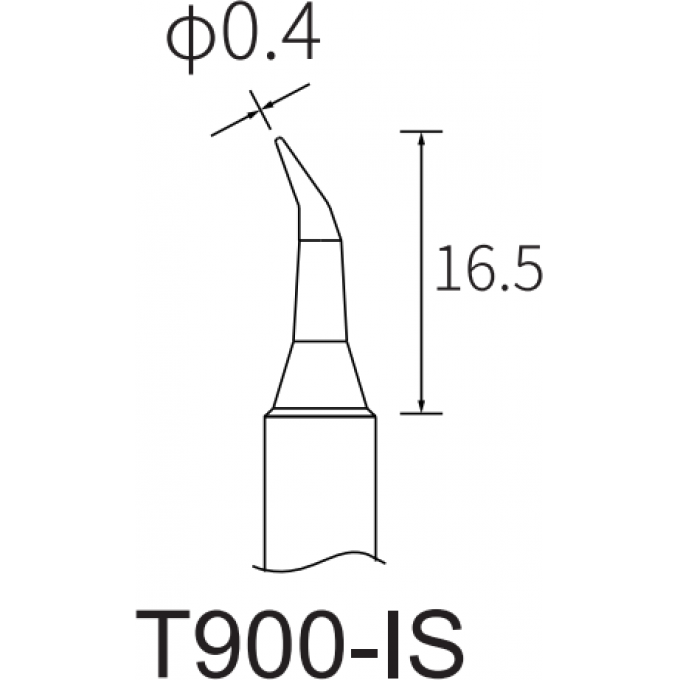 Жало для паяльника ATTEN T900-IS изогнутое коническое 0.4 мм 15A000369