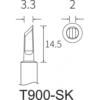 Жало ATTEN T900-SK косой нож 3 15A000375