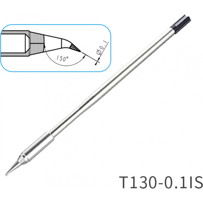 Жало коническое изогнутое ATTEN T9130 0.1 мм 15A000388