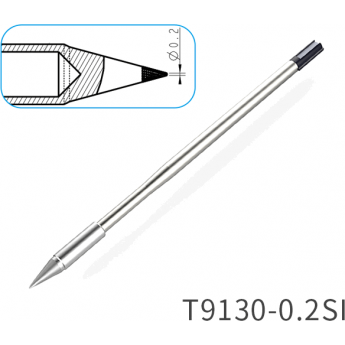 Жало для паяльника ATTEN T9130 коническая игла 0.2 мм 15A000390 Жало для паяльника ATTEN T9130 коническая игла 0.2 мм 15A000390