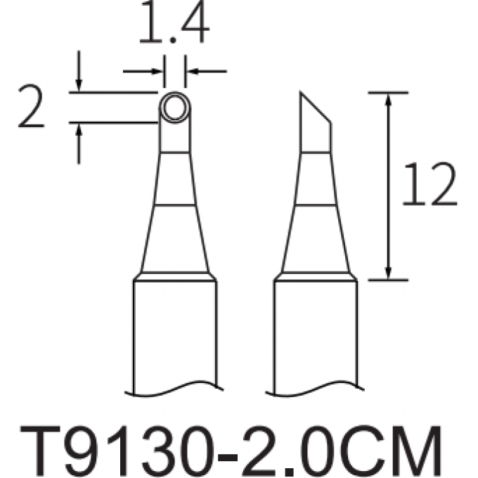 Жало коническое микроволна ATTEN T.0CM для паяльника 15A000399