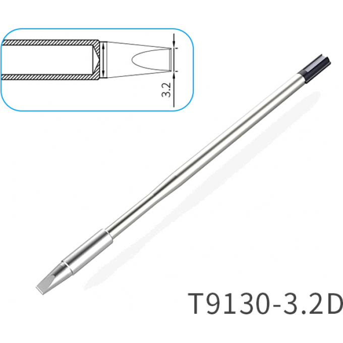 Жало клиновидное прямое ATTEN T9130 3.2x1.2 мм 15A000406