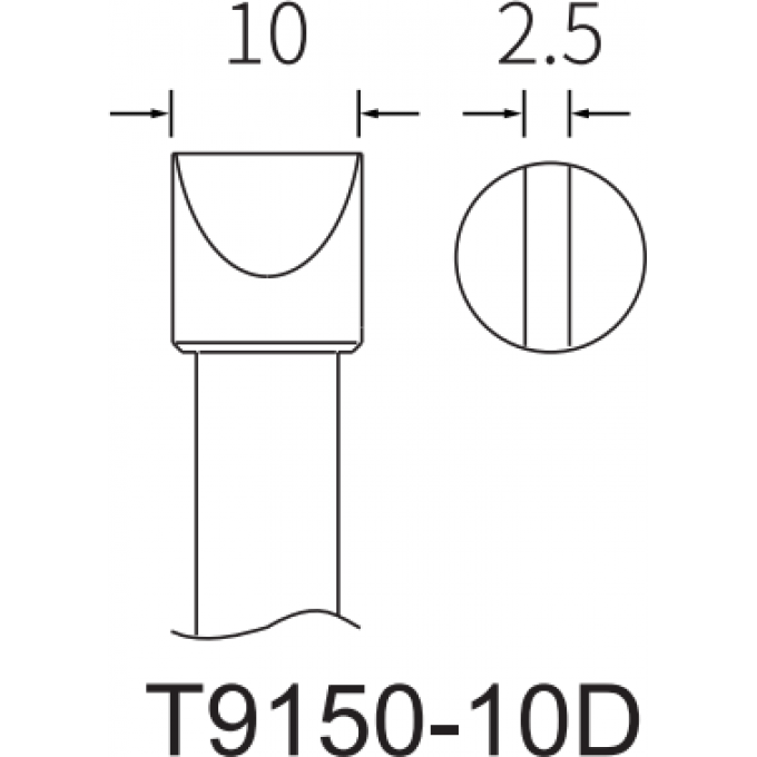 Жало клиновидное прямое ATTEN T9150 10x2.5 мм 15A000413