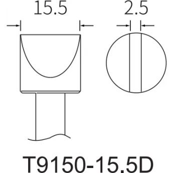 Жало клиновидное прямое ATTEN T9150 15.5x2.5 мм 15A000414