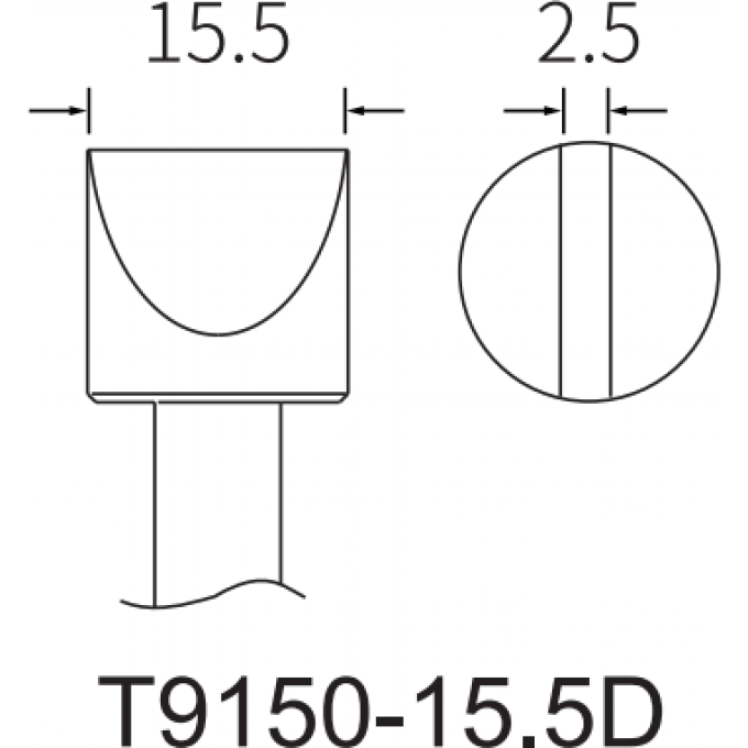 Жало клиновидное прямое ATTEN T9150 15.5x2.5 мм 15A000414