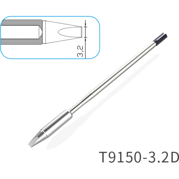 Жало клиновидное прямое ATTEN T9150 3.2x1.2 мм 15A000416