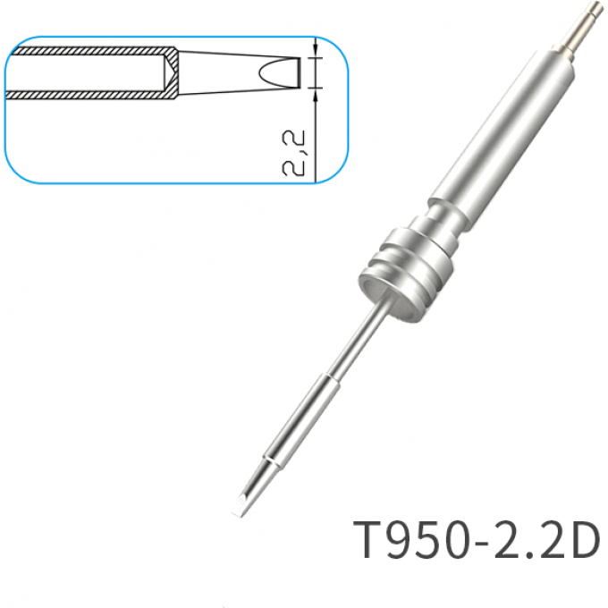 Жало клиновидное прямое ATTEN T950 2.2x0.5 мм 15A000433