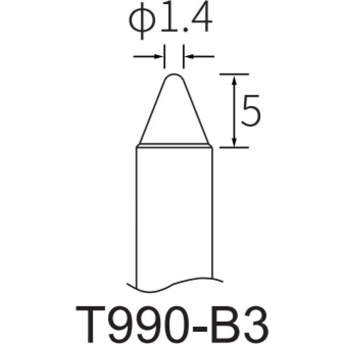 Жало коническое ATTEN T990 диаметр 1.4 мм 15A000439