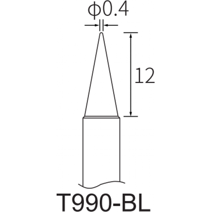 Жало коническое ATTEN T990 диаметр 0.4 мм 15A000444
