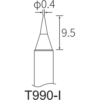 Жало игольчатый конус ATTEN T990 диаметр 0.4 мм 15A000453